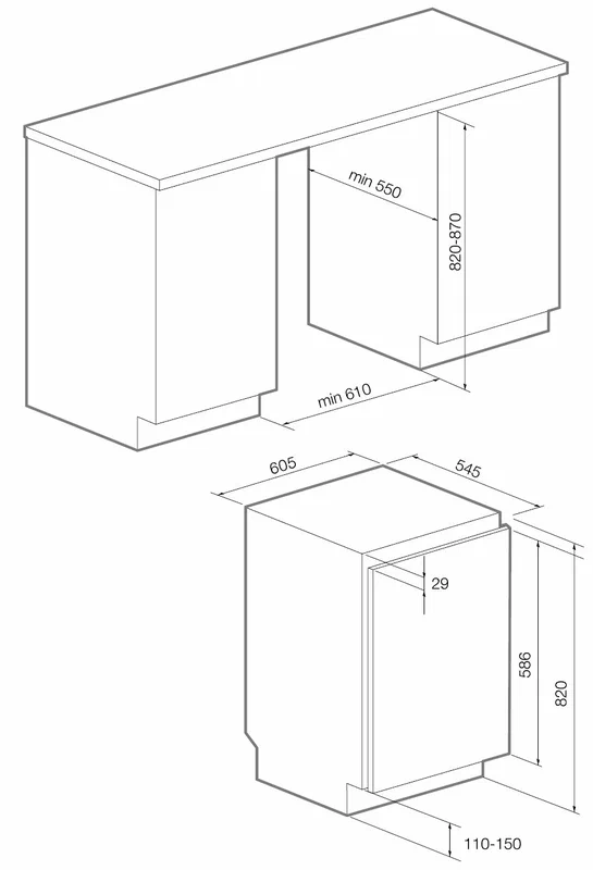 FK 80.1 Встраиваемый под столешницу холодильный шкаф Graude