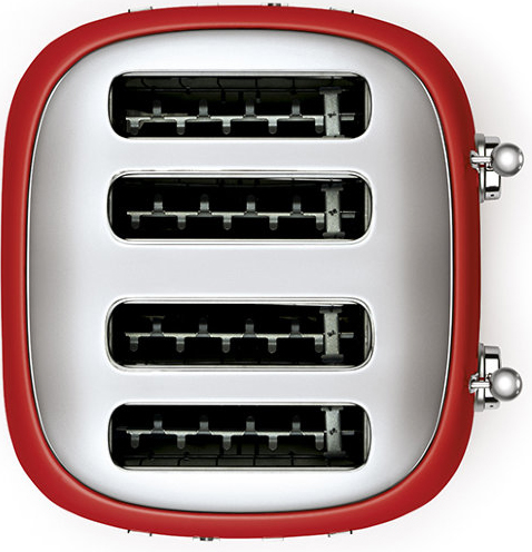 Тостер на 4 ломтика красный SMEG TSF03RDEU