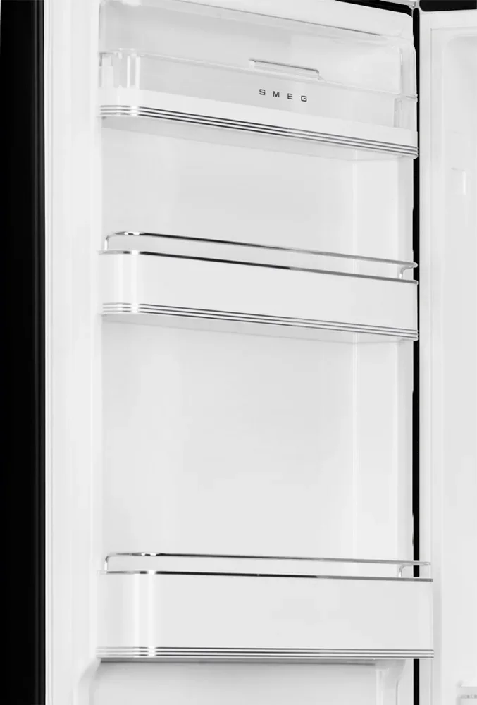 SMEG FAB32LBL6 Отдельностоящий двухдверный холодильник, стиль 50-х годов, 60 см, черный, No-frost, п