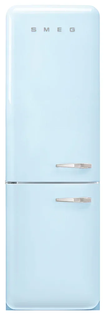 SMEG FAB32LPB6 Отдельностоящий двухдверный холодильник, стиль 50-х годов, 60 см, голубой, No-frost, 