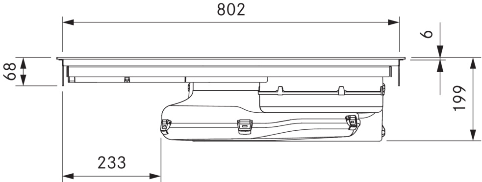 Сплошная индукционная варочная панель BORA X Pure 2 со встроенной вытяжкой / рециркуляцией воздуха. 