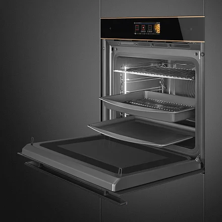 SMEG SO6606WAPNR Многофункциональный духовой шкаф с технологией Multitech и SmegConnect, 60 см, 25 ф