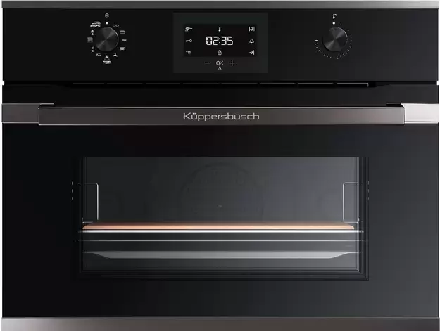 Компактный духовой шкаф с пиролизом Kuppersbusch CBP 6332.0 S2 Black Chrome