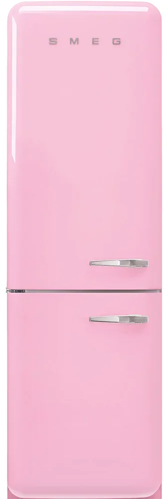 SMEG FAB32LPK6 Отдельностоящий двухдверный холодильник, стиль 50-х годов, 60 см, розовый, No-frost, 